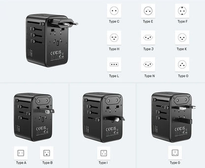 Cargador Adaptador Universal Unitek GaN 100W para Viaje